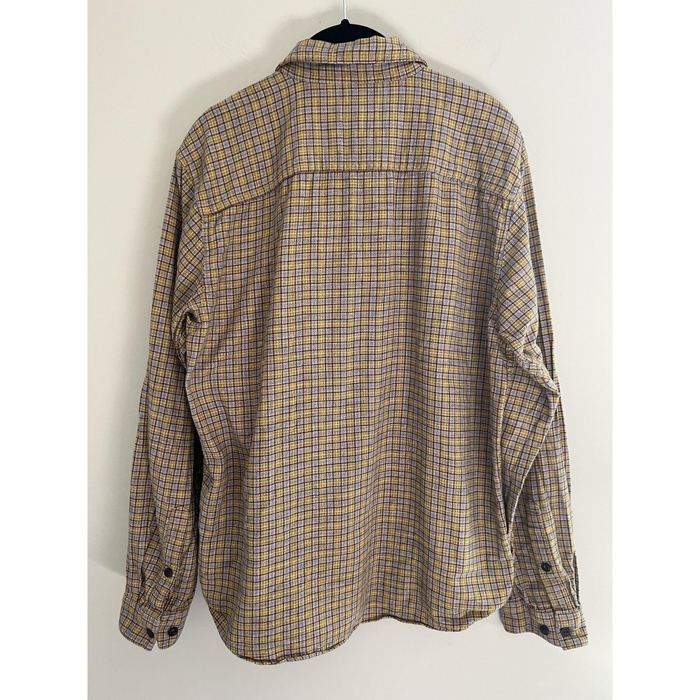 Patagonia Shirt Mens Large Yellow Plaid Organic Cotton Flannel Button Up Casual - Picture 2 of 7
